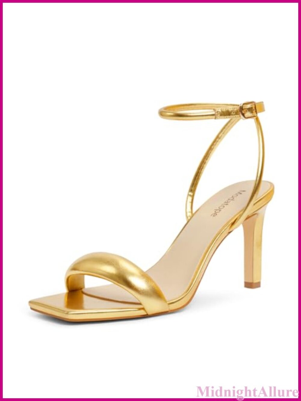 Women's Open Toe Strappy High Heels Ankle Strap Heeled Sandals 3.15 Inch